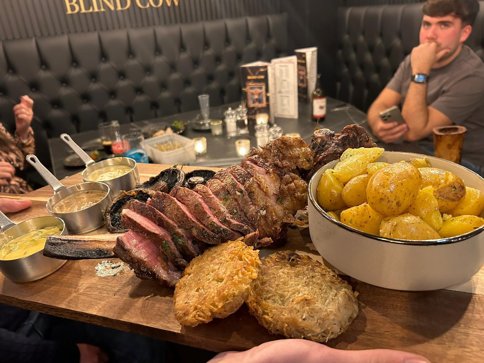 Restaurant dishes at Blind Cow Oxton